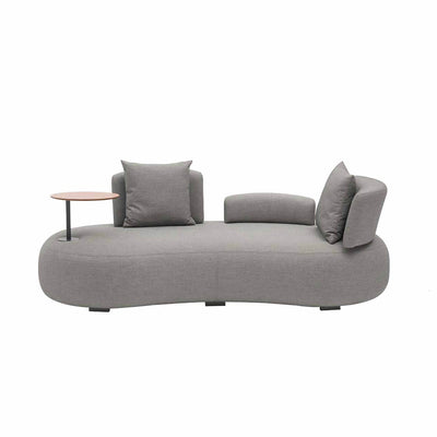 Bubble 2 Seater Outdoor Aluminium Upholstered Lounge with Right Side Table