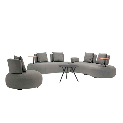 Bubble 5 Seater Aluminium Outdoor Upholstered Lounge with Coffee Table