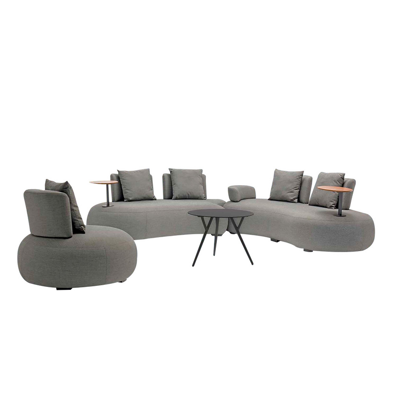 Bubble 5 Seater Aluminium Outdoor Upholstered Lounge with Coffee Table