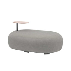 Bubble Outdoor Aluminium Upholstered Ottoman with Side Table