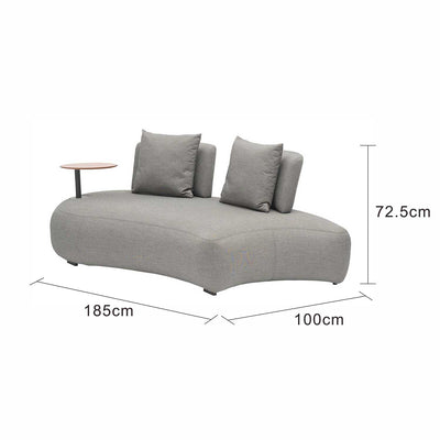 Bubble 2 Seater Outdoor Aluminium Upholstered Lounge with Right Side Table