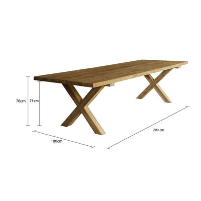 Bunbury Outdoor Recycled Teak Dining Table 200 cm
