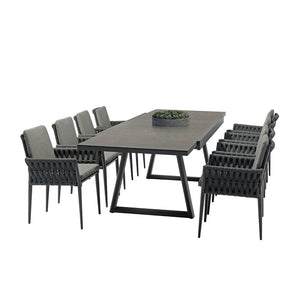 Mykonos Table Lawson Chair Outdoor Dining Setting