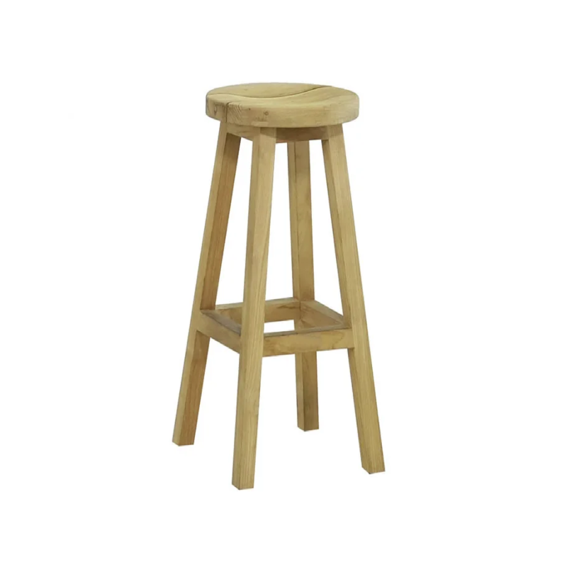 Cara Outdoor Recycled Teak Bar Stool