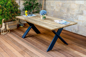 Carmel Outdoor Recycled Teak Dining Table 220 cm
