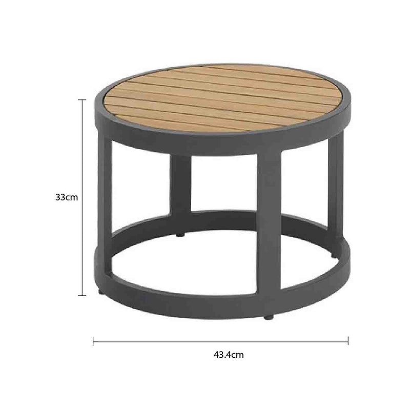 Casper Outdoor Aluminium Round Side Table 43.4 cm