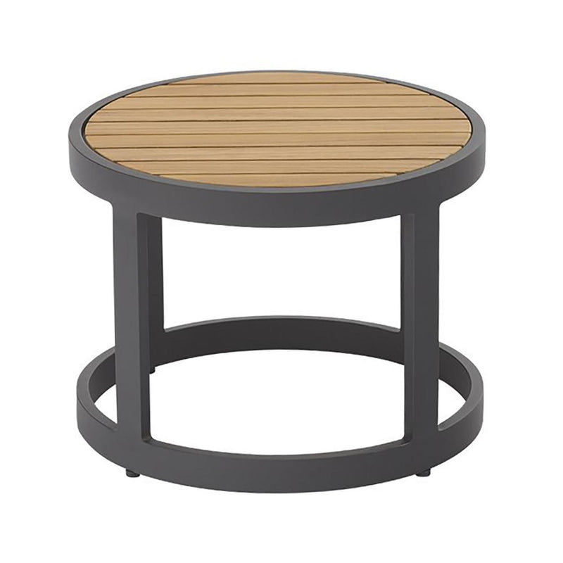 Dark-grey round aluminium &