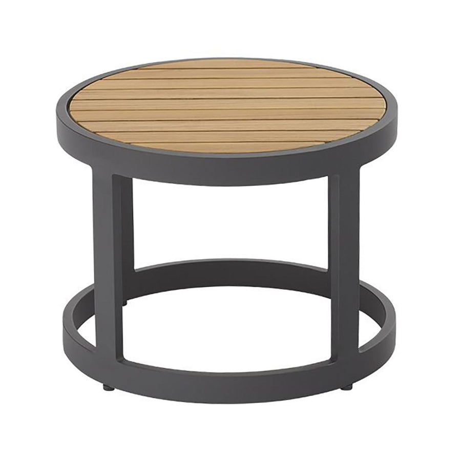 Dark-grey round aluminium &