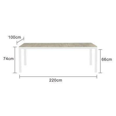 Clifton Ceramic Dining Table 220 cm