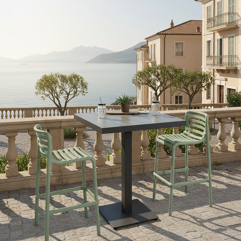 Clifton Table Nardi Doga Stool Outdoor Bar Setting