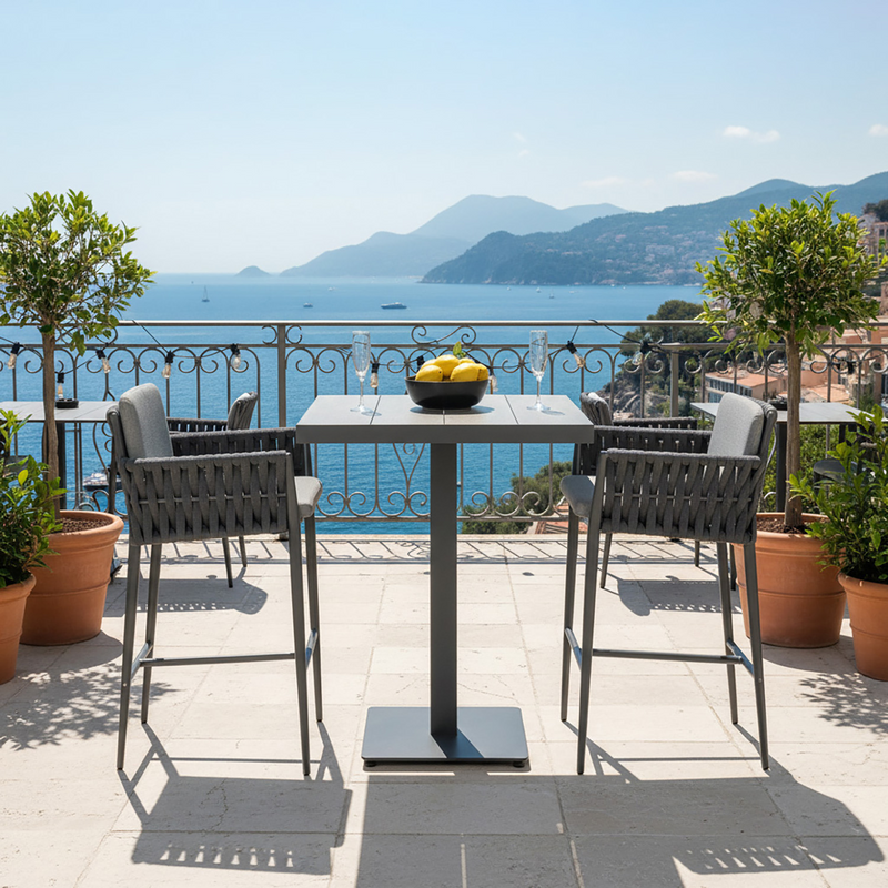 Clifton Table Lawson Stool Outdoor Bar Setting