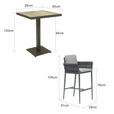 Clifton Table Lawson Stool Outdoor Bar Setting