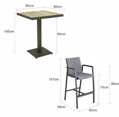 Clifton Table Territory Stool Outdoor Bar Setting