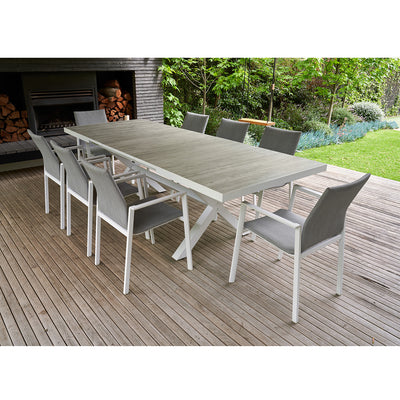 Clifton Outdoor Ceramic Extension Dining Table 201/261 cm