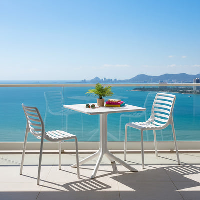 Nardi Clip Table Doga Armless Outdoor Dining Setting