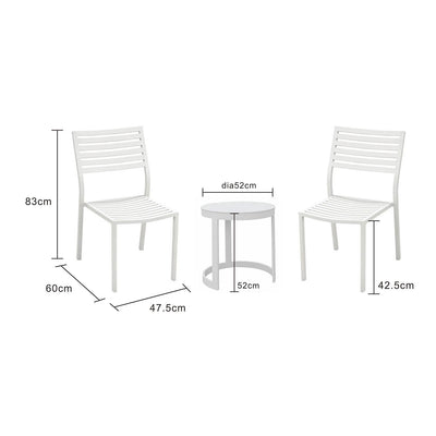 Neverland Side Table Coda Chair Outdoor Balcony Setting