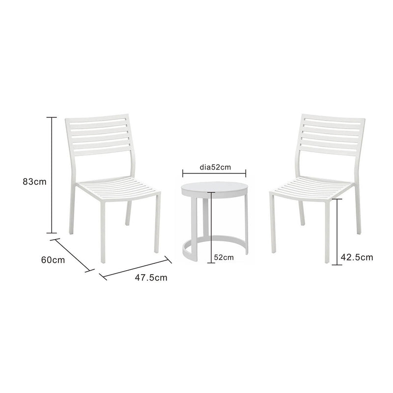 Neverland Side Table Coda Chair Outdoor Balcony Setting