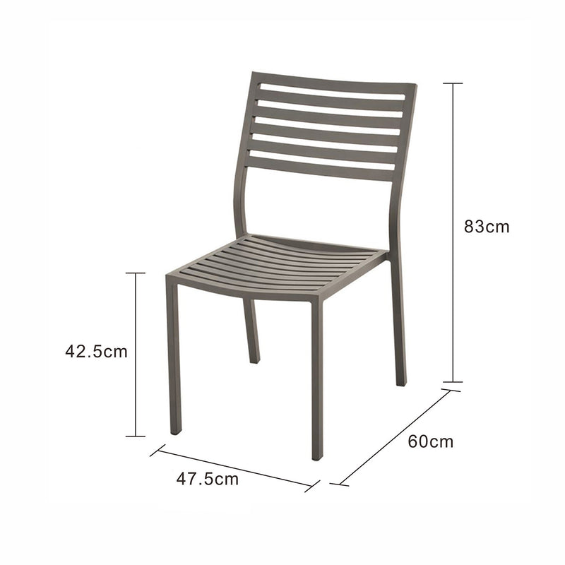 Coda Aluminium Outdoor  Dining Armless Chair