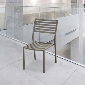 Coda Aluminium Outdoor Armless Dining Chair