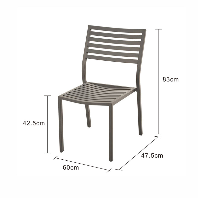Coda Aluminium Outdoor  Dining Armless Chair