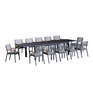 Coda Extension Table Lotus Chair Outdoor Dining Setting