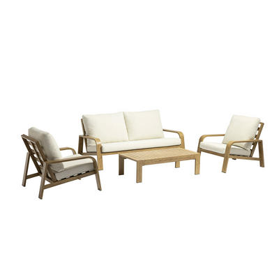 Colorado 4 Seater Aluminium Outdoor Lounge Setting With Coffee Table 123 cm