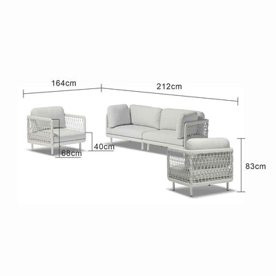 Colwood 4 Seater Outdoor Rope Lounge