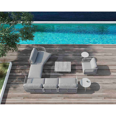 Colwood Outdoor Rope End Chair with Right Arm