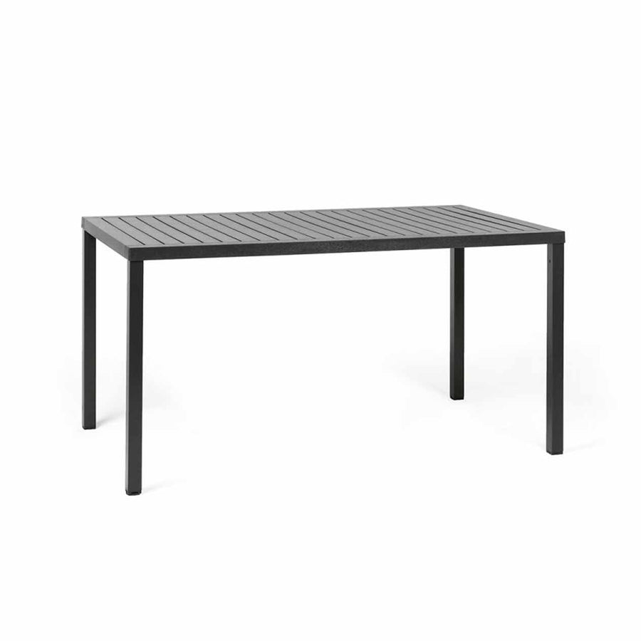 Stylish Nardi Cube outdoor dining table in anthracite, white, or light brown, perfect for outdoor furniture needs.