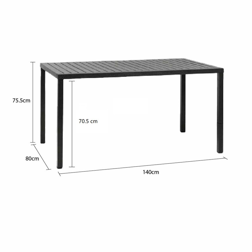 White resin outdoor dining table sale