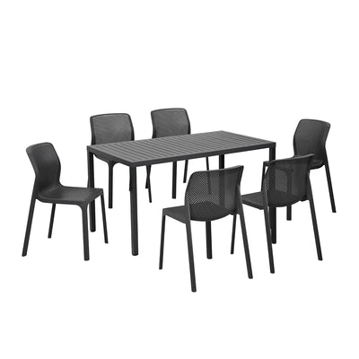 Nardi Cube 140 cm Table Bit Chair Outdoor Dining Setting