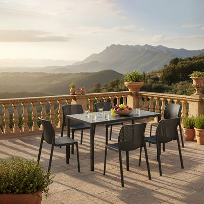Nardi Cube 140 cm Table Bit Chair Outdoor Dining Setting