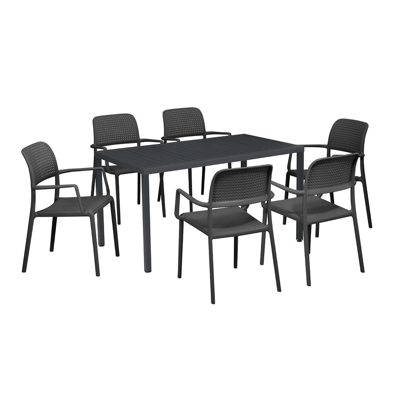 Nardi Cube 140 cm Table Bora Armchair Outdoor Dining Setting