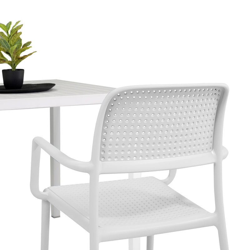 Nardi Cube 80 cm Table Bora Armchair Outdoor Dining Setting