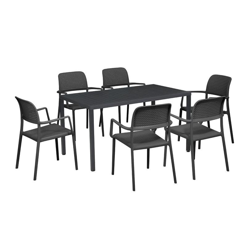 Nardi Cube 140 cm Table Bora Armchair Outdoor Dining Setting