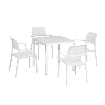 Nardi Cube 80 cm Table Bora Armchair Outdoor Dining Setting