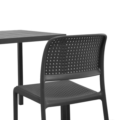 Nardi Cube 140 cm Table Bora Armless Chair Outdoor Dining Setting