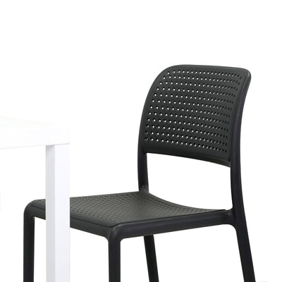 Nardi Cube 80 cm Table Bora Armless Chair Outdoor Dining Setting