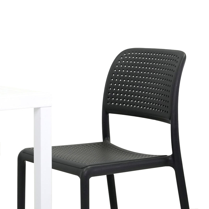Nardi Cube 80 cm Table Bora Armless Chair Outdoor Dining Setting