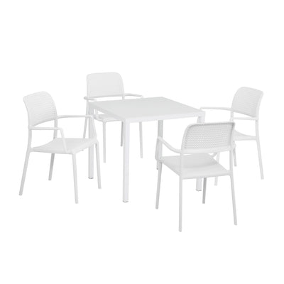 Nardi Cube 80 cm Table Bora Armchair Outdoor Dining Setting