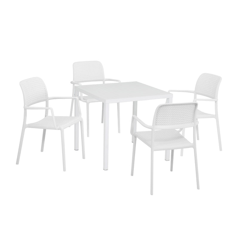 Nardi Cube 80 cm Table Bora Armchair Outdoor Dining Setting