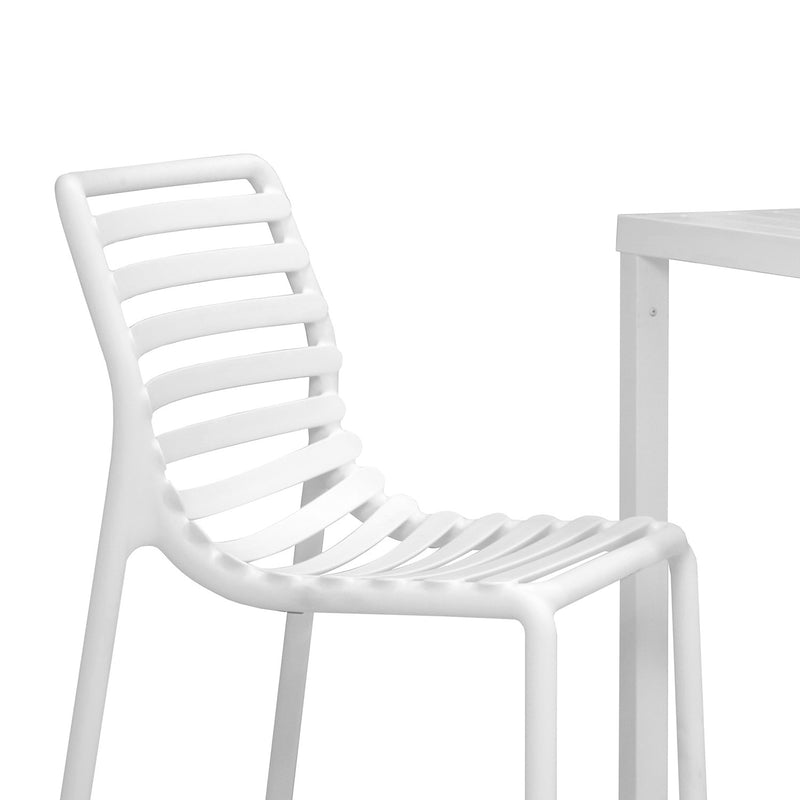 Nardi Cube 80 cm Table Doga Armless Outdoor Dining Setting