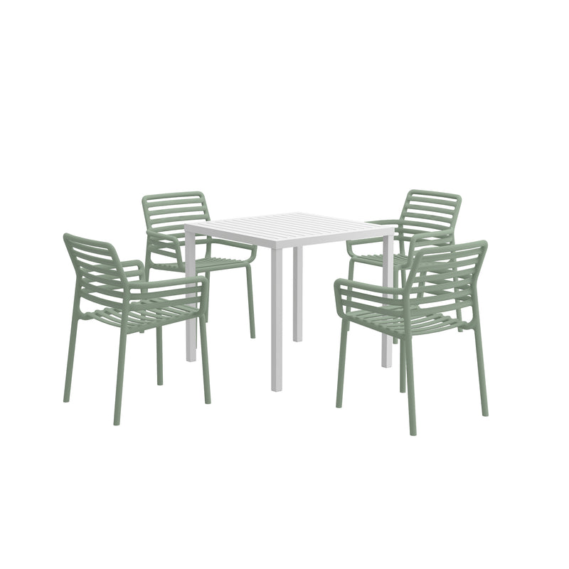 Nardi Cube 80 cm Table Doga Armchair Outdoor Dining Setting