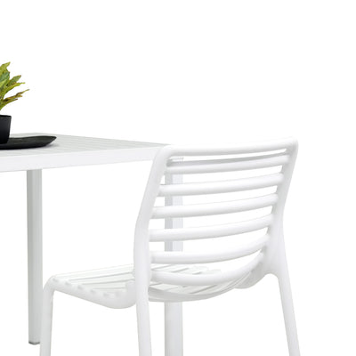 Nardi Cube 80 cm Table Doga Armless Outdoor Dining Setting