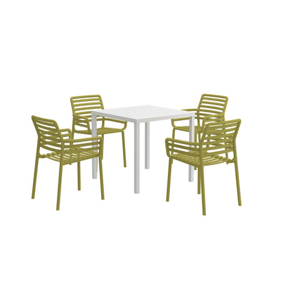 Nardi Cube 80 cm Table Doga Armchair Outdoor Dining Setting