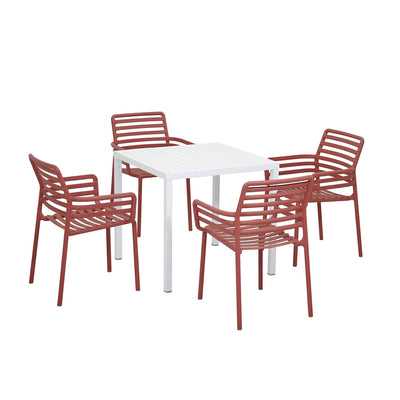 Nardi Cube 80 cm Table Doga Armchair Outdoor Dining Setting