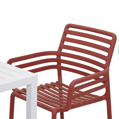 Nardi Cube 80 cm Table Doga Armchair Outdoor Dining Setting