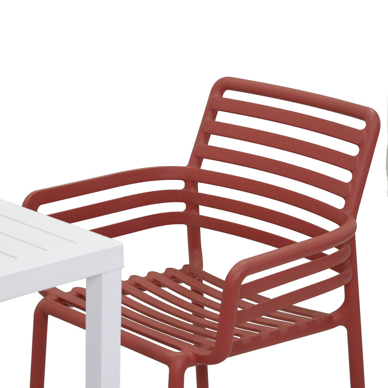 Nardi Cube 80 cm Table Doga Armchair Outdoor Dining Setting
