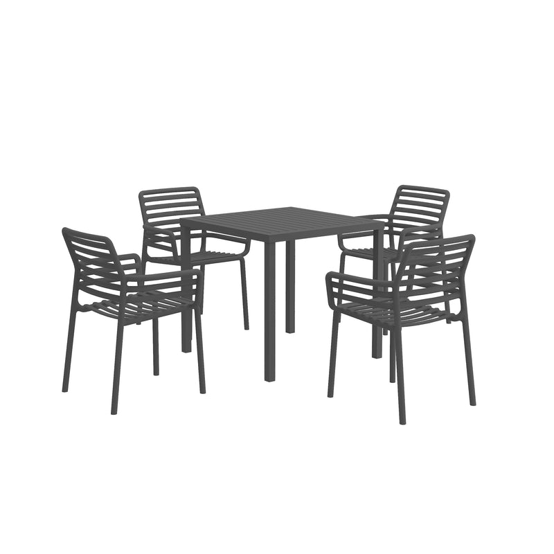 Nardi Cube 80 cm Table Doga Armchair Outdoor Dining Setting