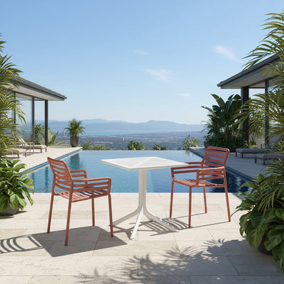 Nardi Clip Table Doga Armchair Outdoor Dining Setting